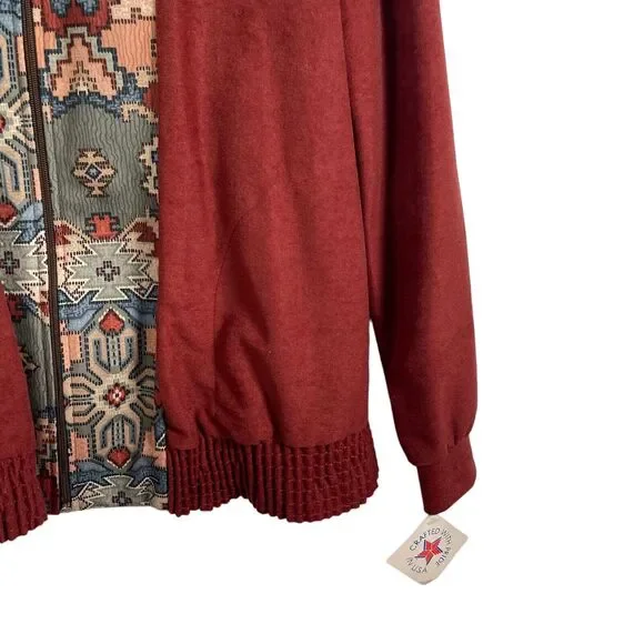 Lori of California AM Casuals Vtg Tribal Full Zip Jacket Western Boho Womens 10 - Picture 4 of 7